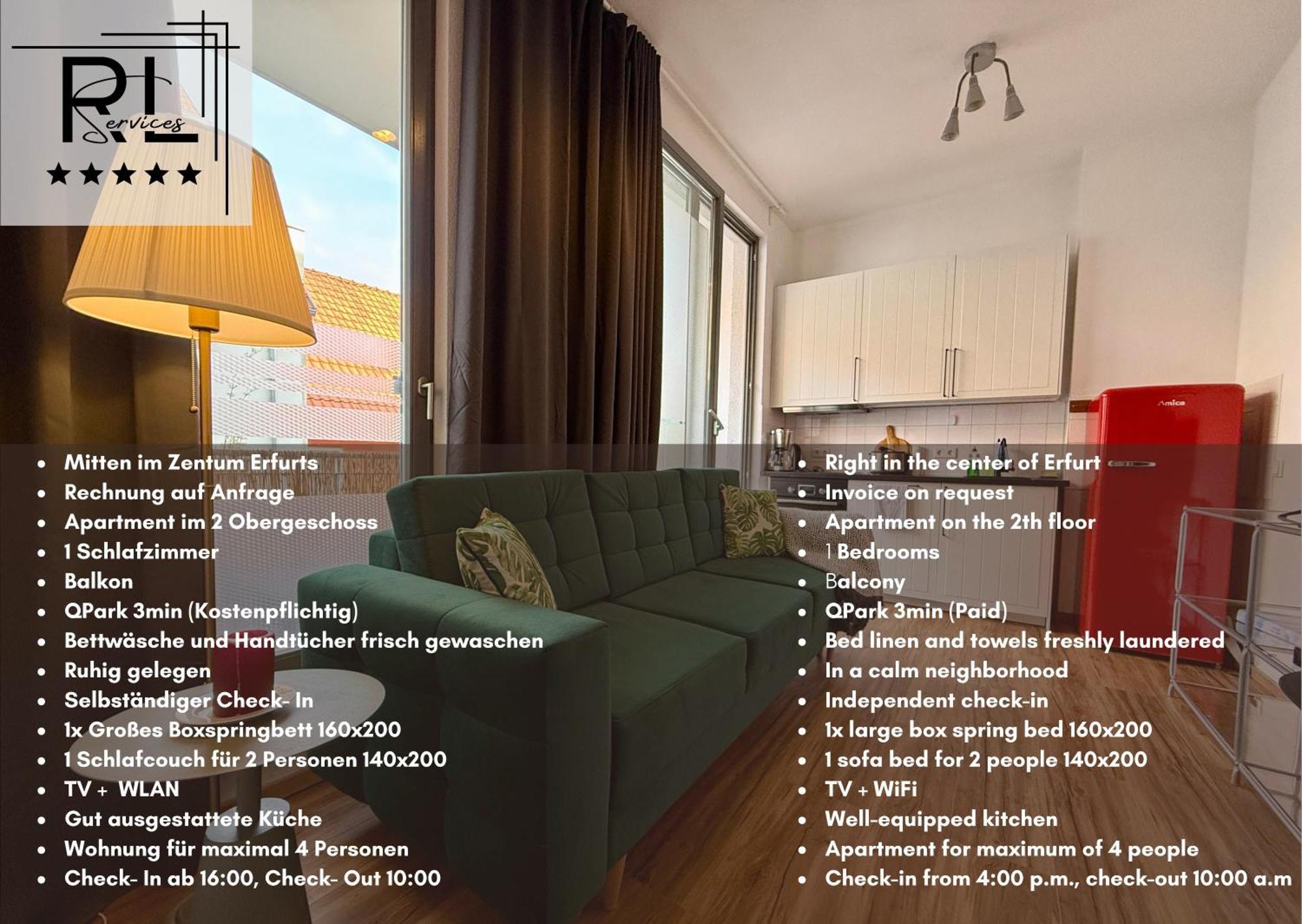 Balkon, Zentral, Modern, Erfurt City Екстер'єр фото